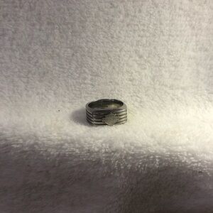 Harley-Davidson MOD  stainless steel men’s square ribbed ring
